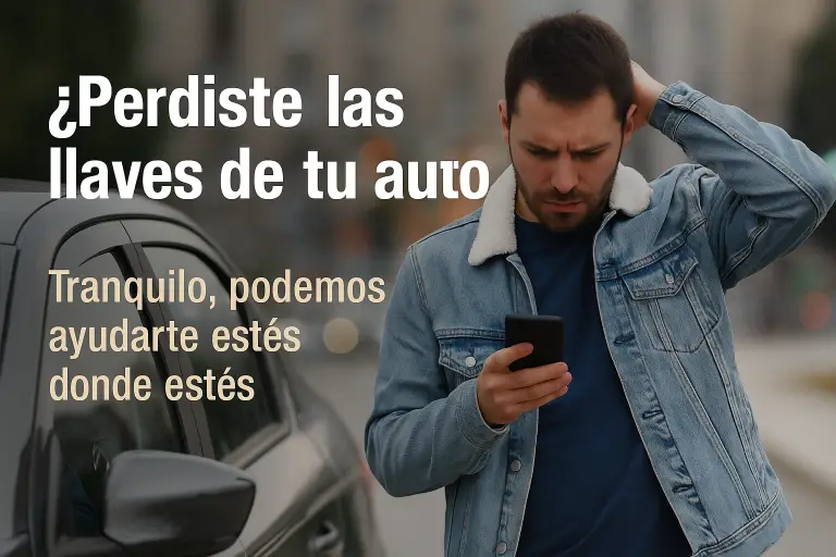 Persona buscando ayuda tras perder las llaves del auto en Panamá. Cerrajería HomeSecurePTY ofrece servicio a domicilio sin daños.