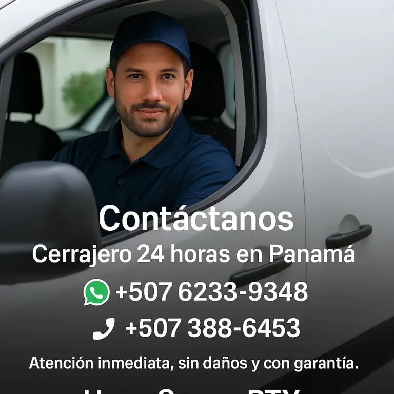 Técnico de HomeSecurePTY llegando a una residencia para ofrecer servicio de cerrajería 24 horas en Panamá.