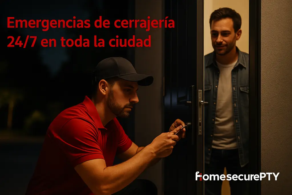 cerrajería residencial en Panamá disponible 24/7 para emergencias en hogares