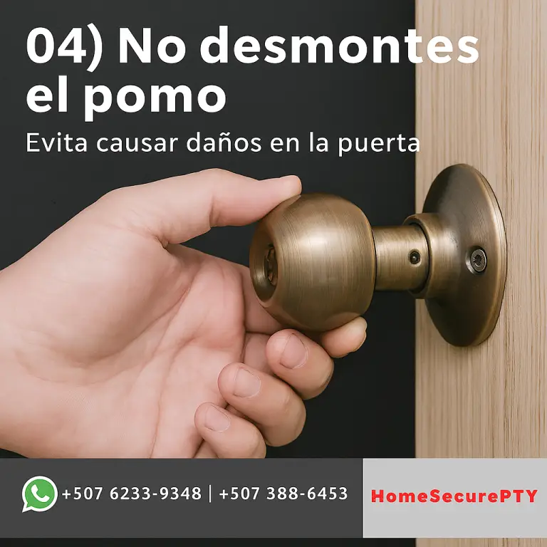 No desmontar el pomo de la puerta en casa – HomeSecurePTY