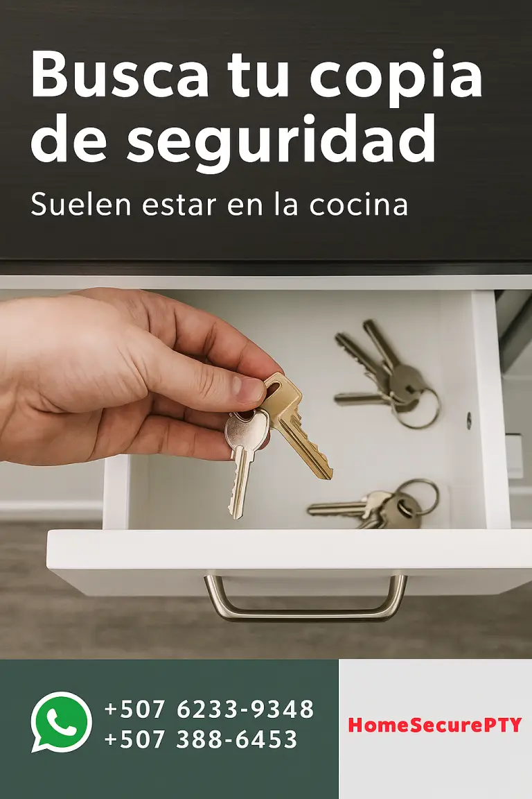 Buscar la copia de llaves de casa antes de forzar la cerradura – HomeSecurePTY