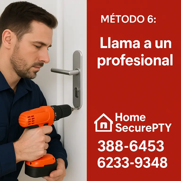 Llamar a un profesional para abrir la puerta sin dañar la cerradura – HomeSecurePTY