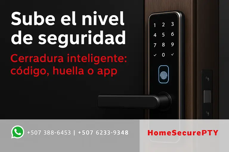 Cerradura inteligente con código, huella o app en Panamá – HomeSecurePTY