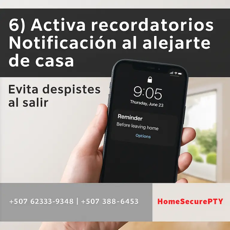 Recordatorios por geolocalización para no olvidar llaves en Panamá – HomeSecurePTY