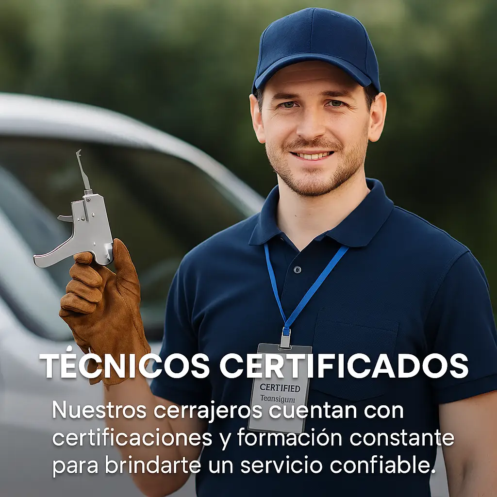 Técnico certificado de HomeSecurePTY trabajando profesionalmente como cerrajero automotriz en Ciudad de Panamá.